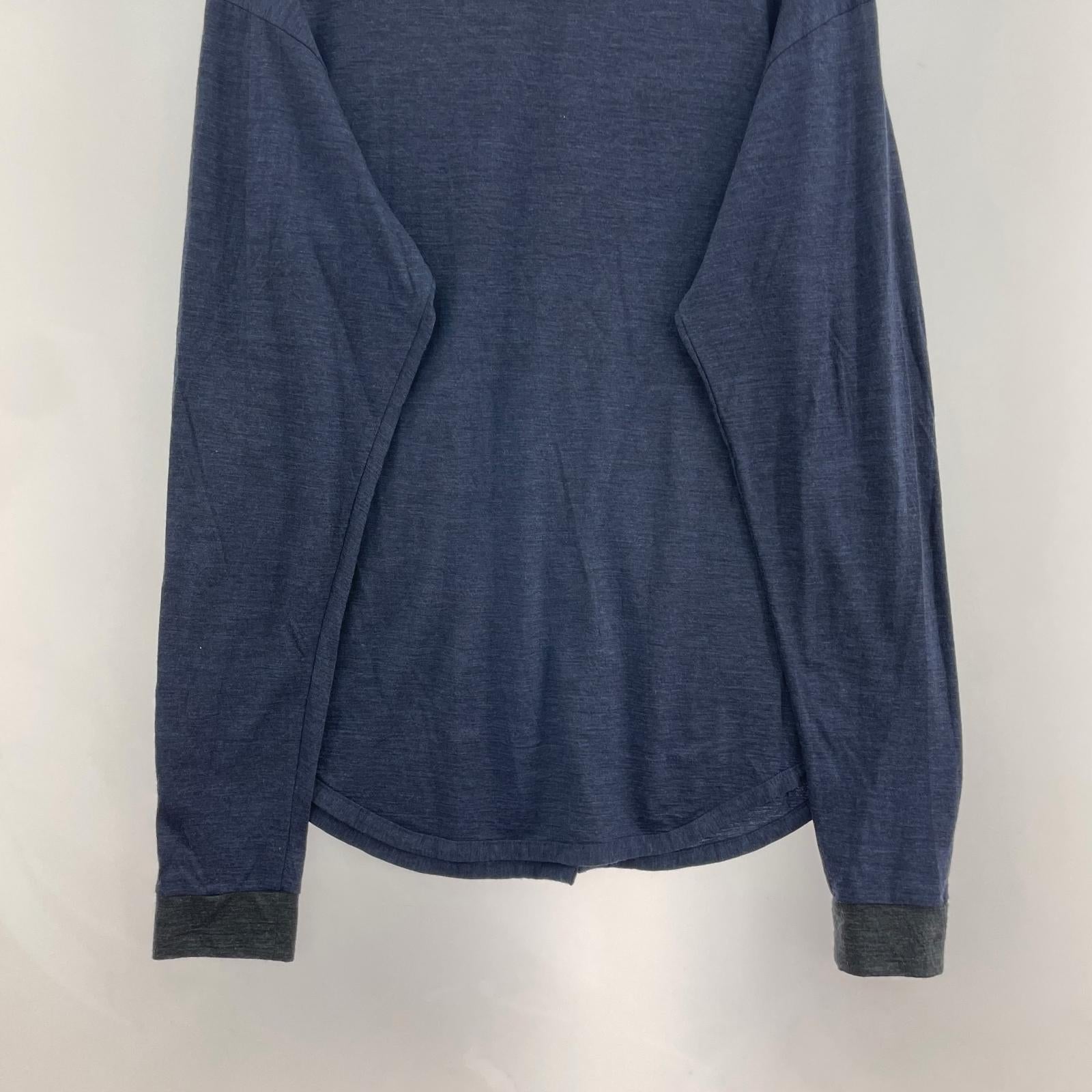 長袖シャツ Super120’ｓ TOP Wool Jersey Flap Shirt (2) 2 ネイビー