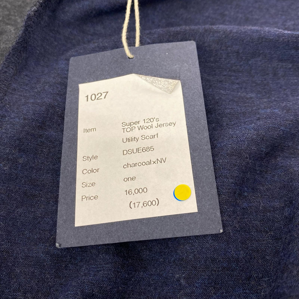 その他アクセサリー Super １２０'s TOP Wool Jersey Utility Scarf ネイビー
