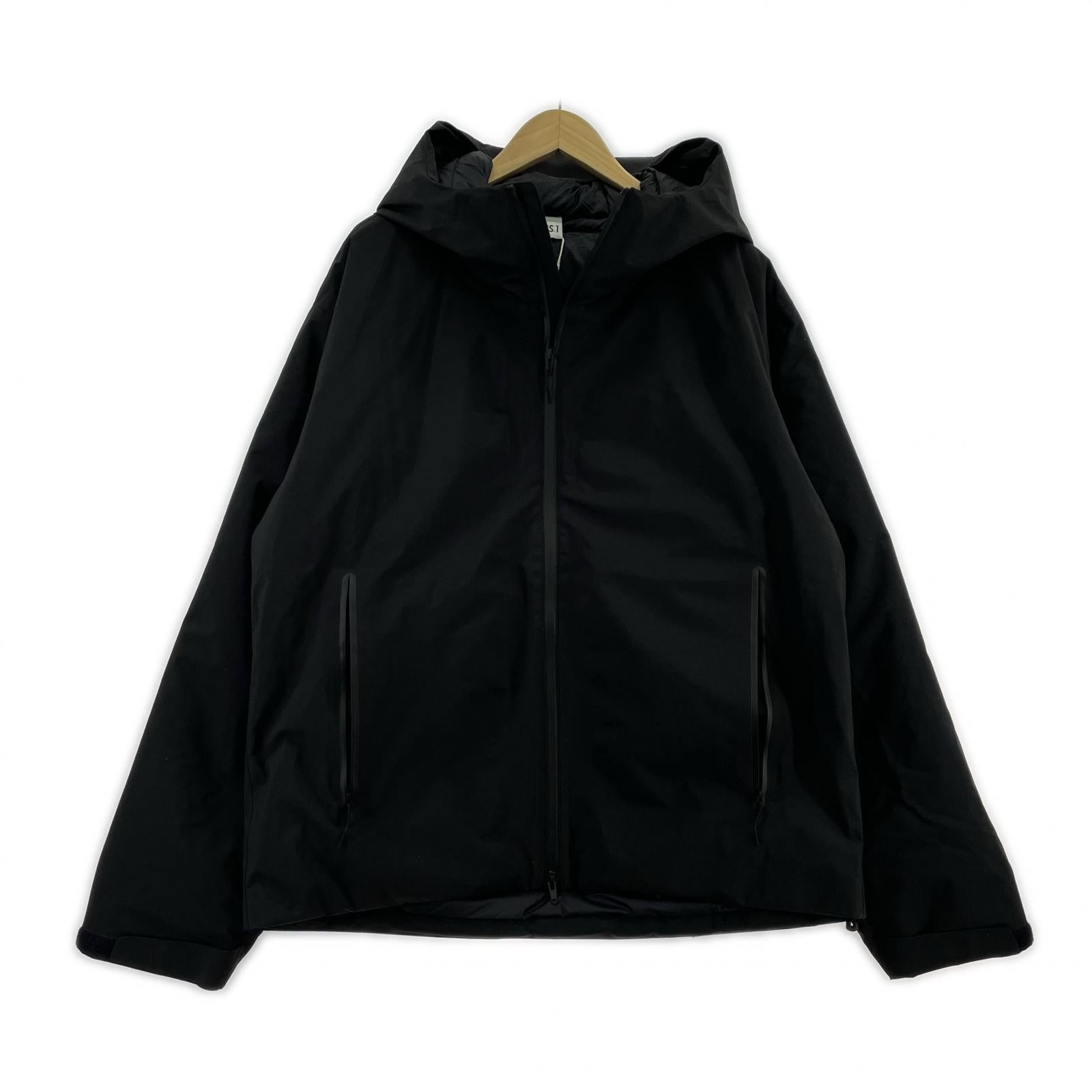 ダウンジャケット ES.1 3lyr down Hoodie エスアイ 3レイヤーダウンフーディ D005 黒 (L) タグ付き L ブラック