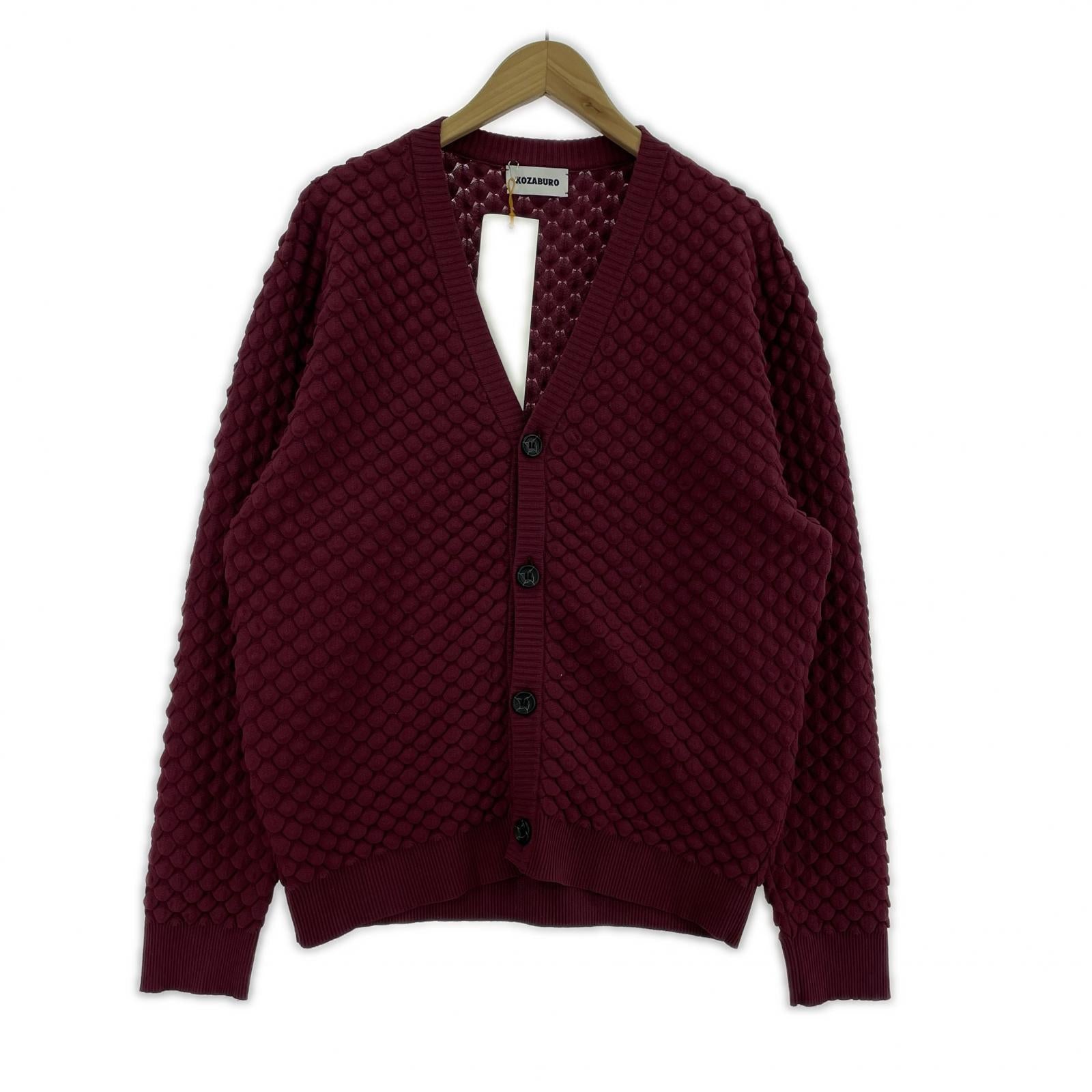 カーディガン KOZABURO Scale Knit Cardigan カーディガン 3 ボルドー 3
