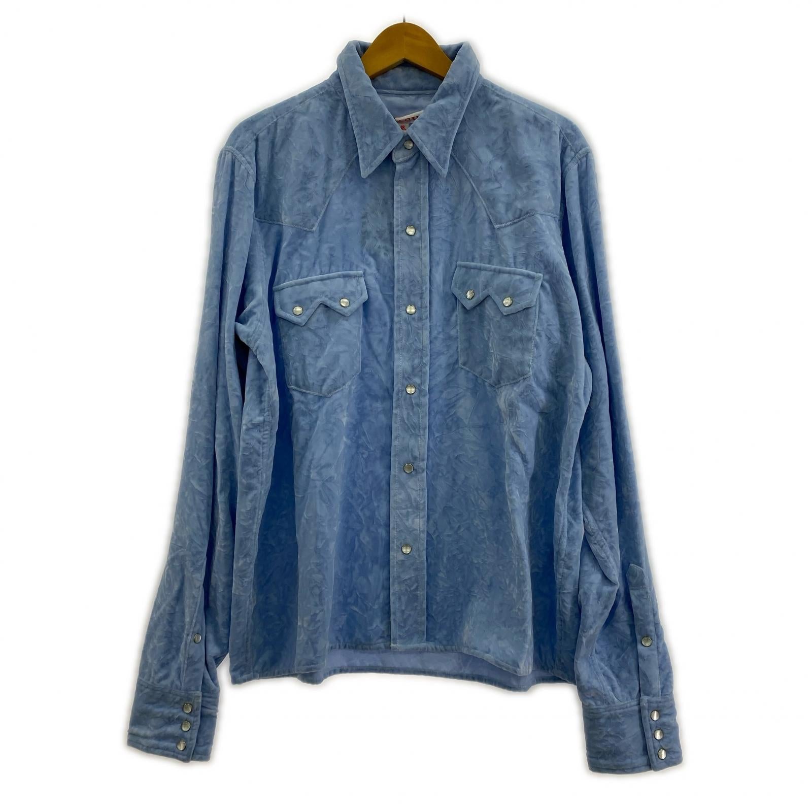長袖シャツ MASU ELEPHANT WESTERN SHIRT エレファントウエスタンシャツ 48 サックス 48
