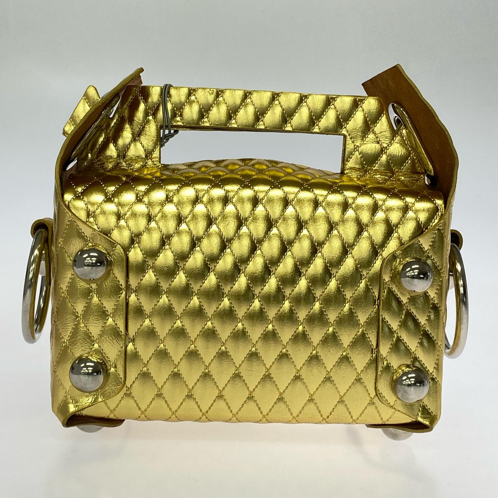 その他バッグ LEATHER CAKE BAG GOLD ゴールド