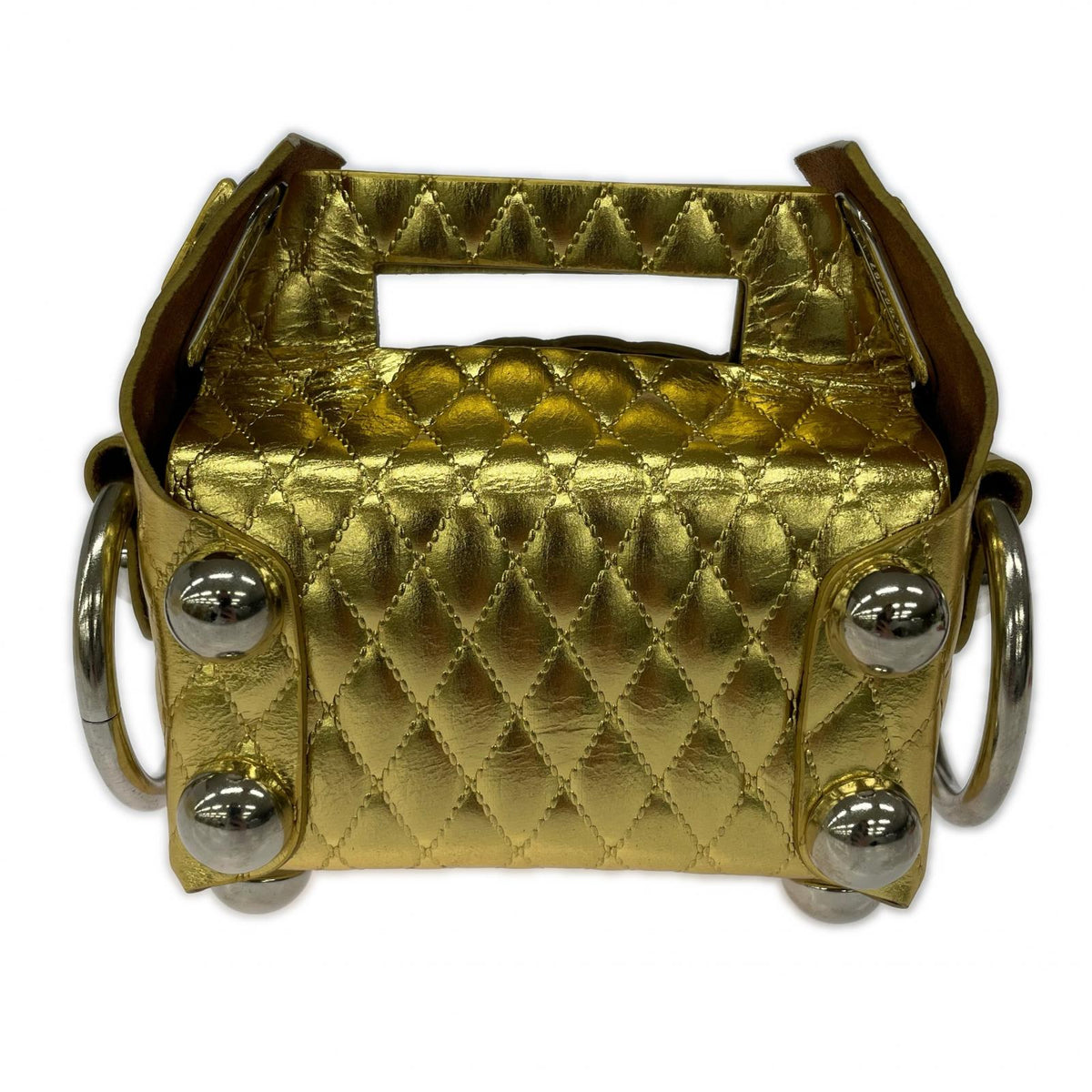 その他バッグ LEATHER CAKE BAG PETIT GOLD ゴールド