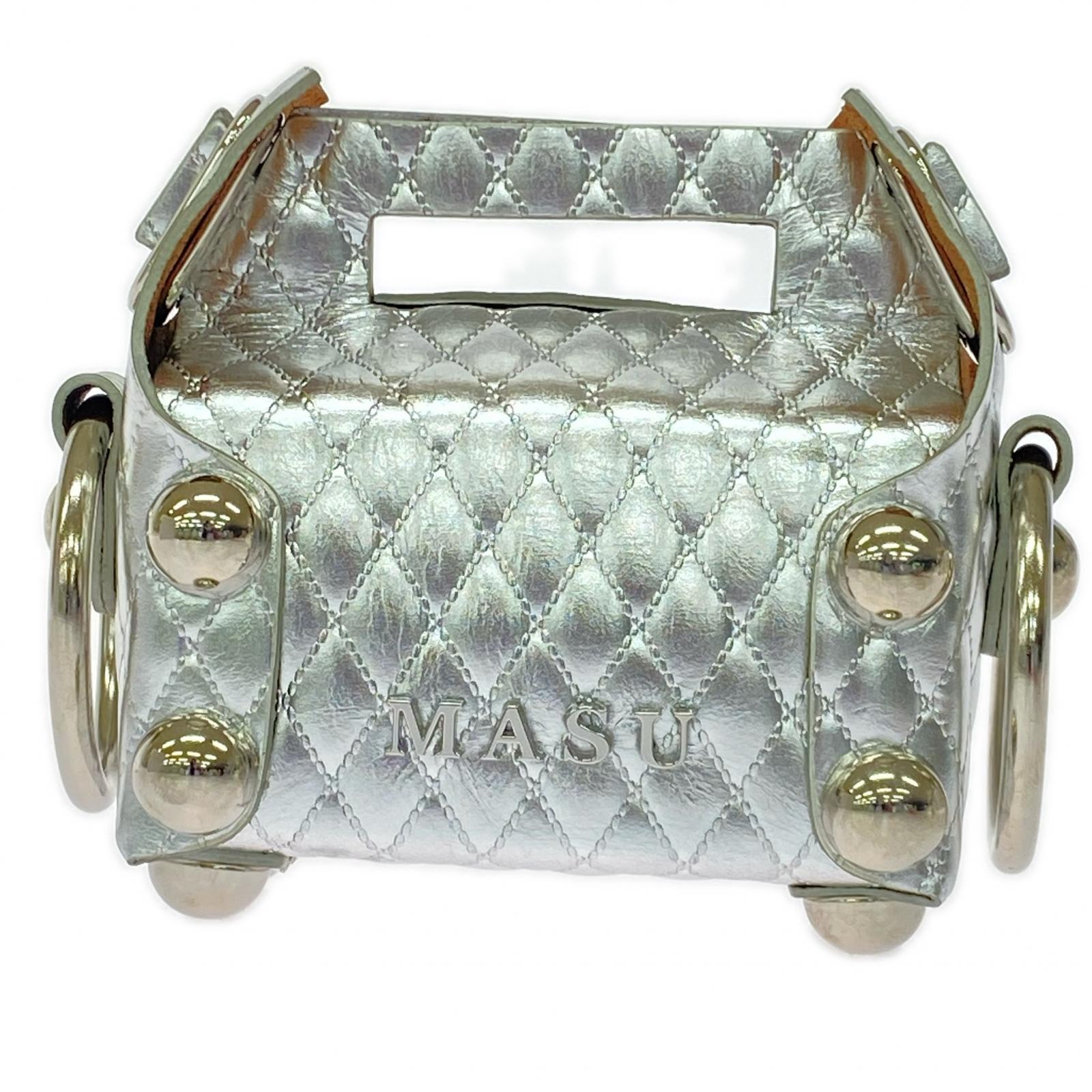 その他バッグ LEATHER CAKE BAG PETIT SILVER シルバー