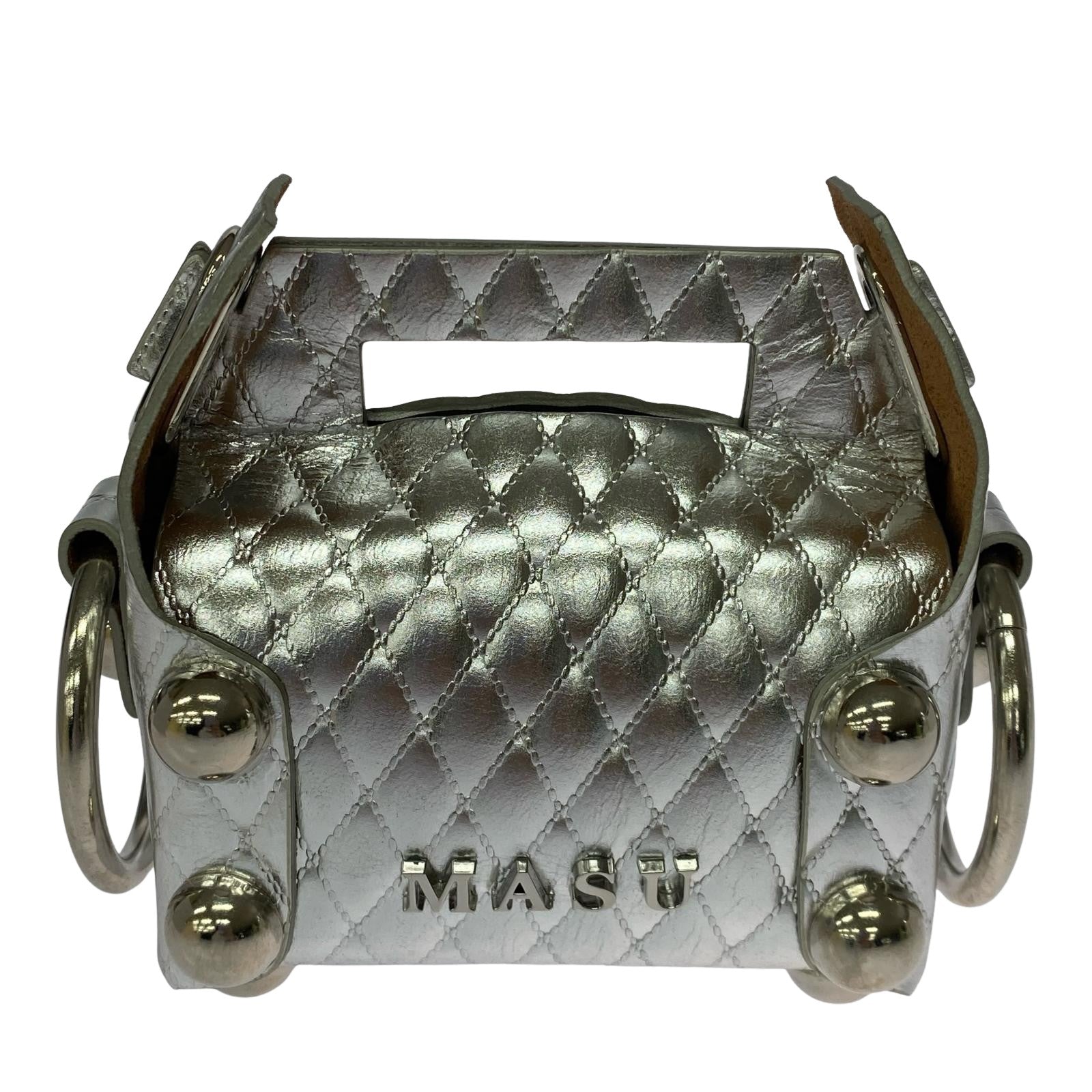 その他バッグ LEATHER CAKE BAG PETTI SILVER