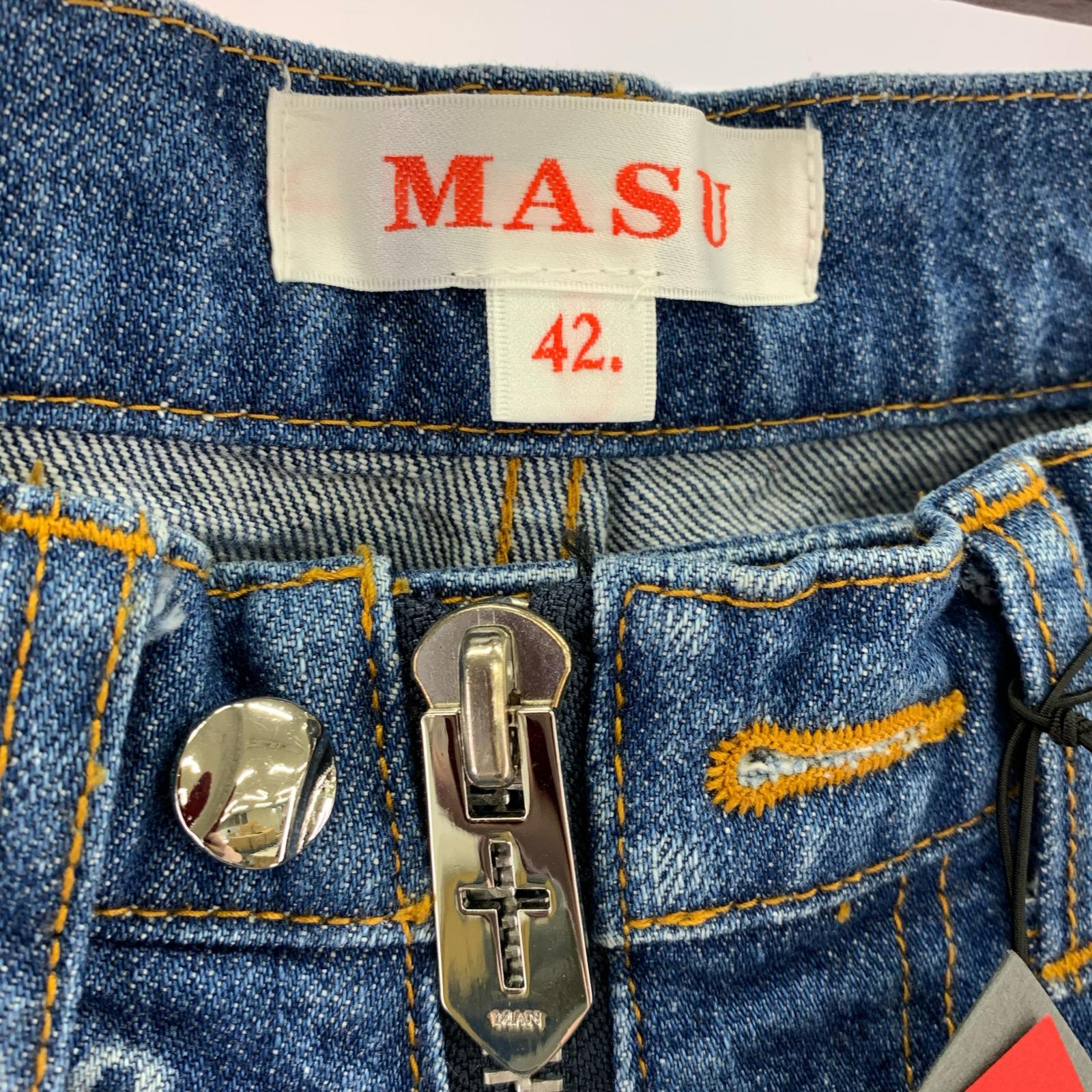 パンツ MASU 23SS Damaged Flare FIT JEANS ダメージフレアデニムパンツ 42 インディゴ 42