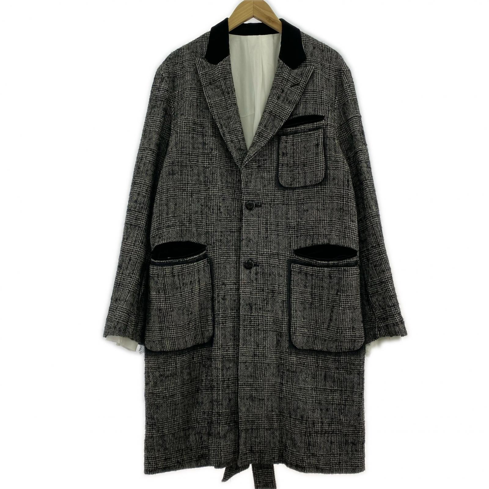 その他アウター グレンチェックコート （S) MID18AW-JK02 S ブラック