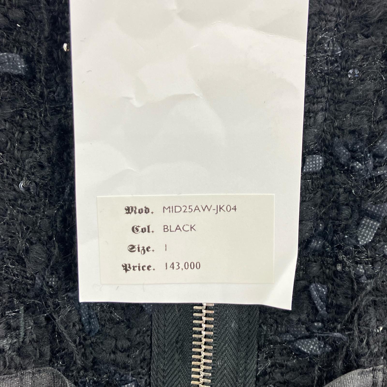 ジャケット 25AW FANCY TWEED JACKET (1) 1 ブラック