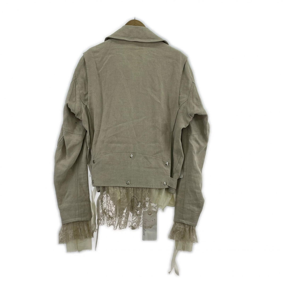 ライダースジャケット 23SS SAFILIN LINEN RIDERS JKT　(S) S グレー