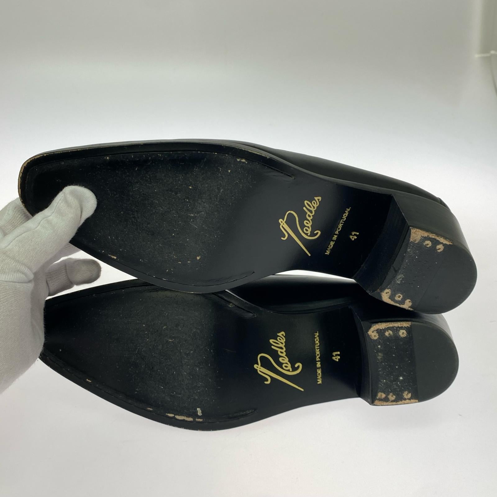 シューズ OPERA BIT VAMP BLACK CALF GOLD BIT (41)