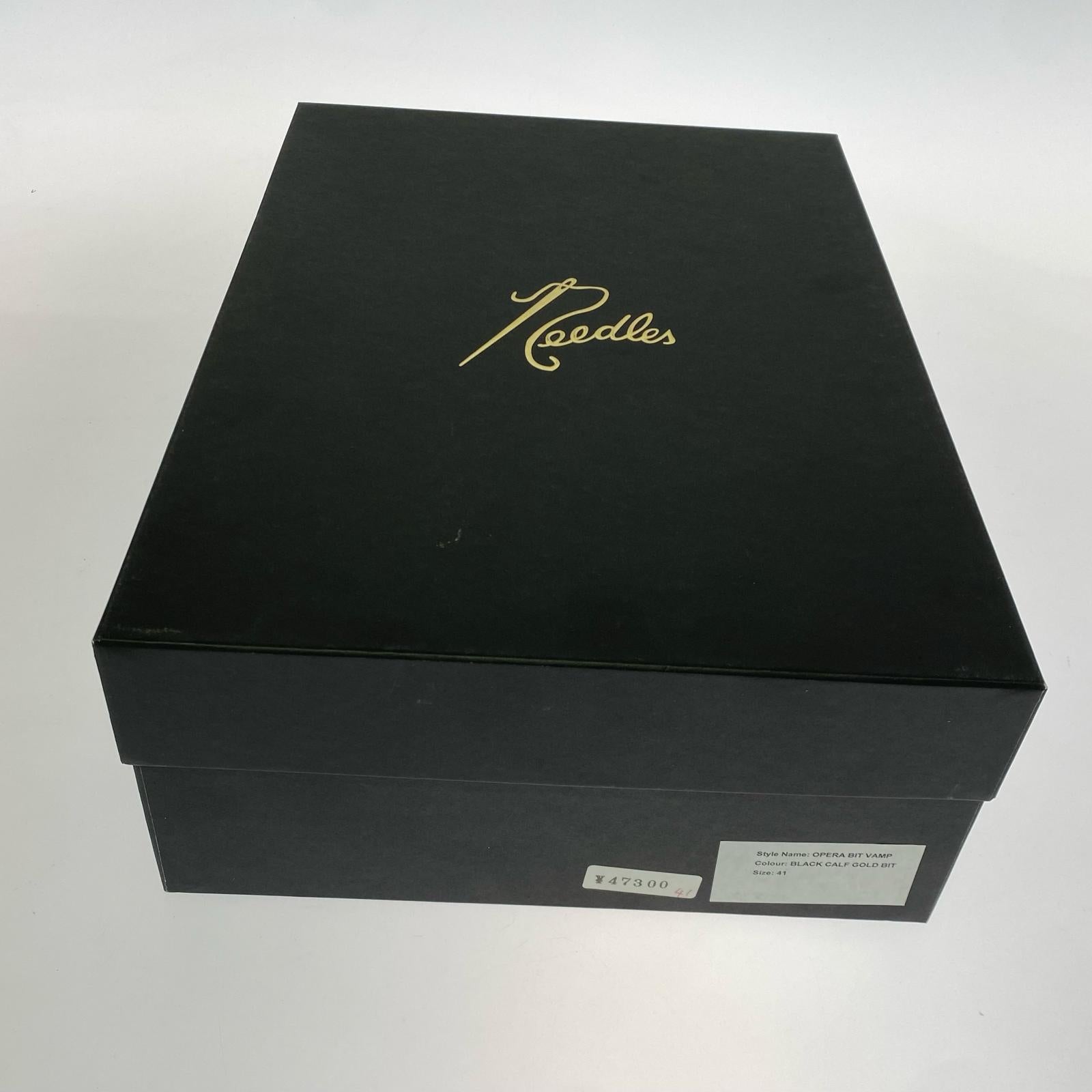 シューズ OPERA BIT VAMP BLACK CALF GOLD BIT (41)