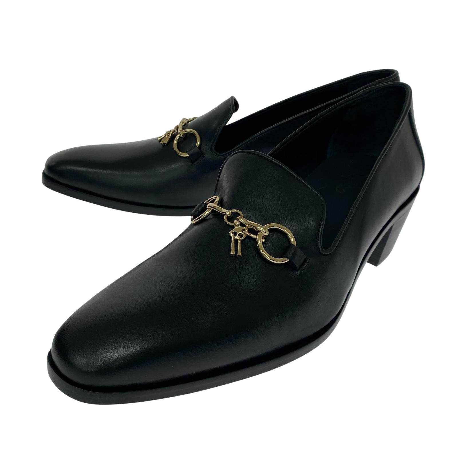 シューズ OPERA BIT VAMP BLACK CALF GOLD BIT 黒 (40) 40 ブラック