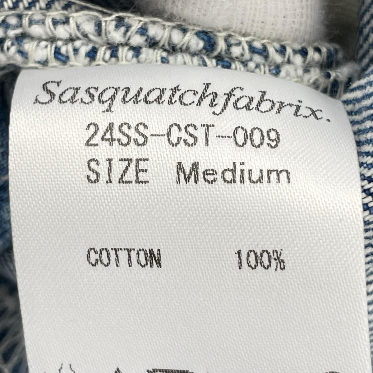長袖Ｔシャツ SASQUATCHfabrix. キャサリンハムネット　デニムスモック M ブルー