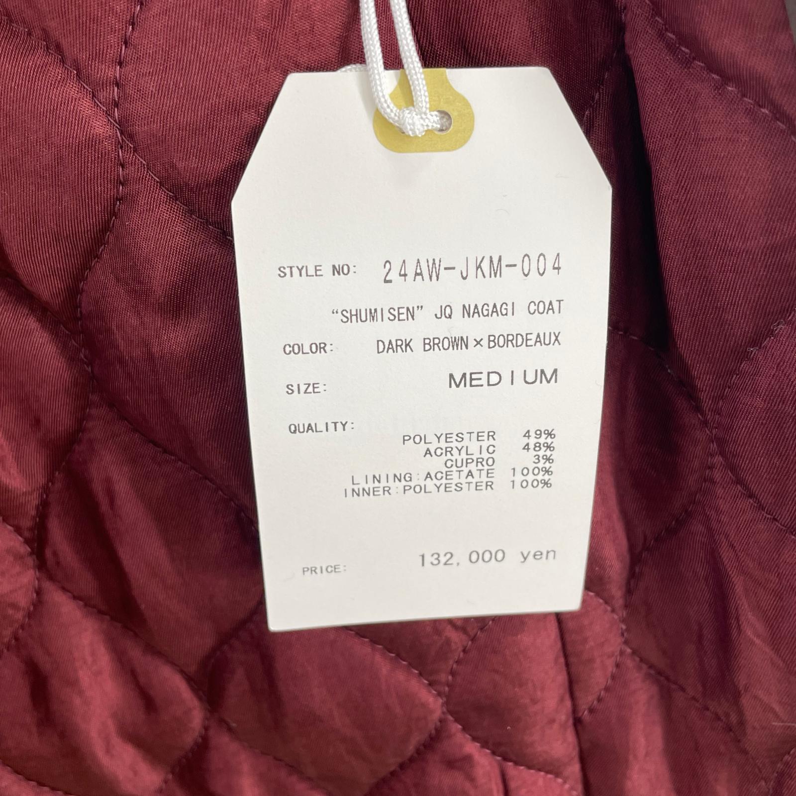 その他アウター SHUMISEN JQ NAGAGI COAT/M/24AW-JKM-004 M ブラウン