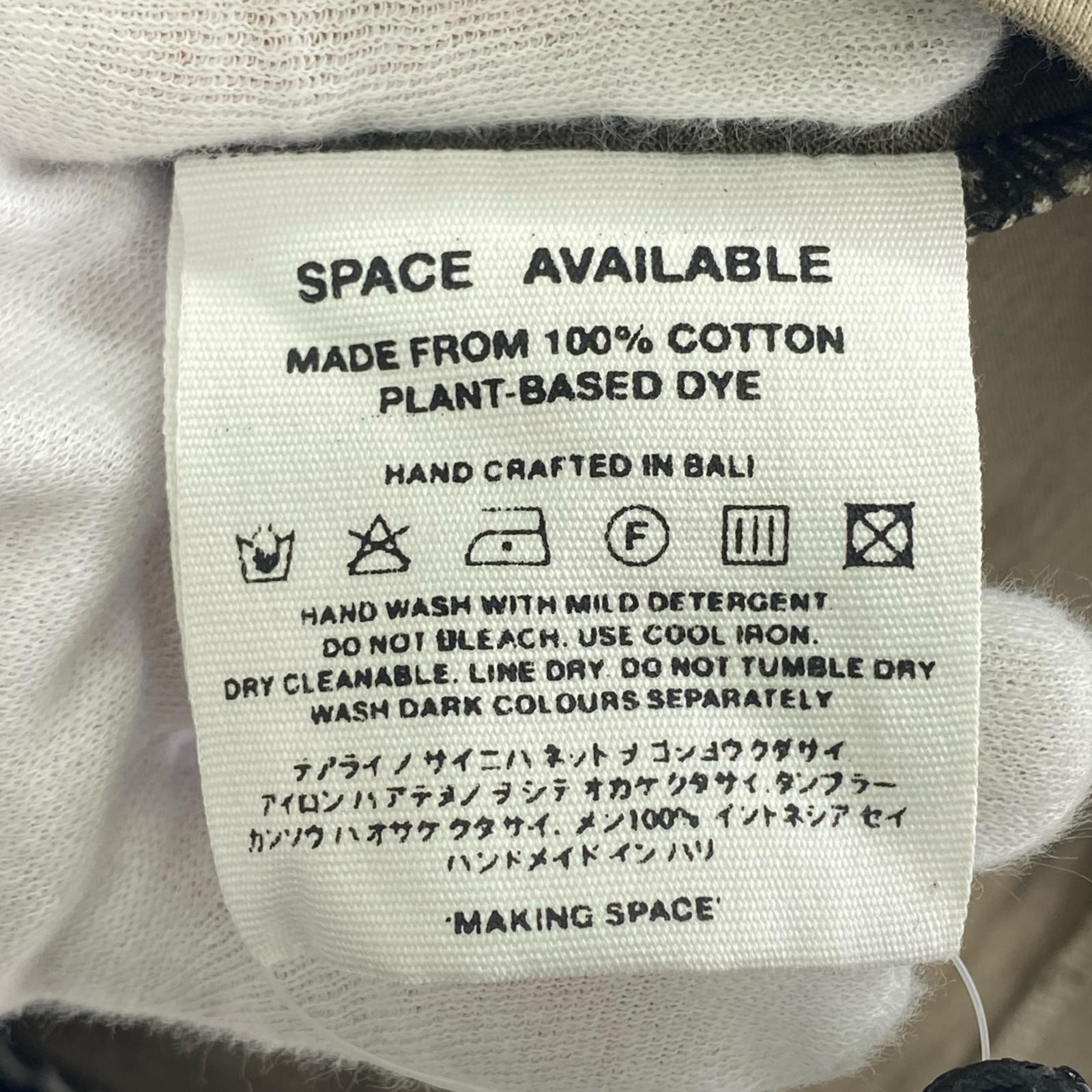 半袖Ｔシャツ SPACE AVAILABLE UP-CYCLED PLANT DYED TEE グレー (L) タグ付き L ブラック