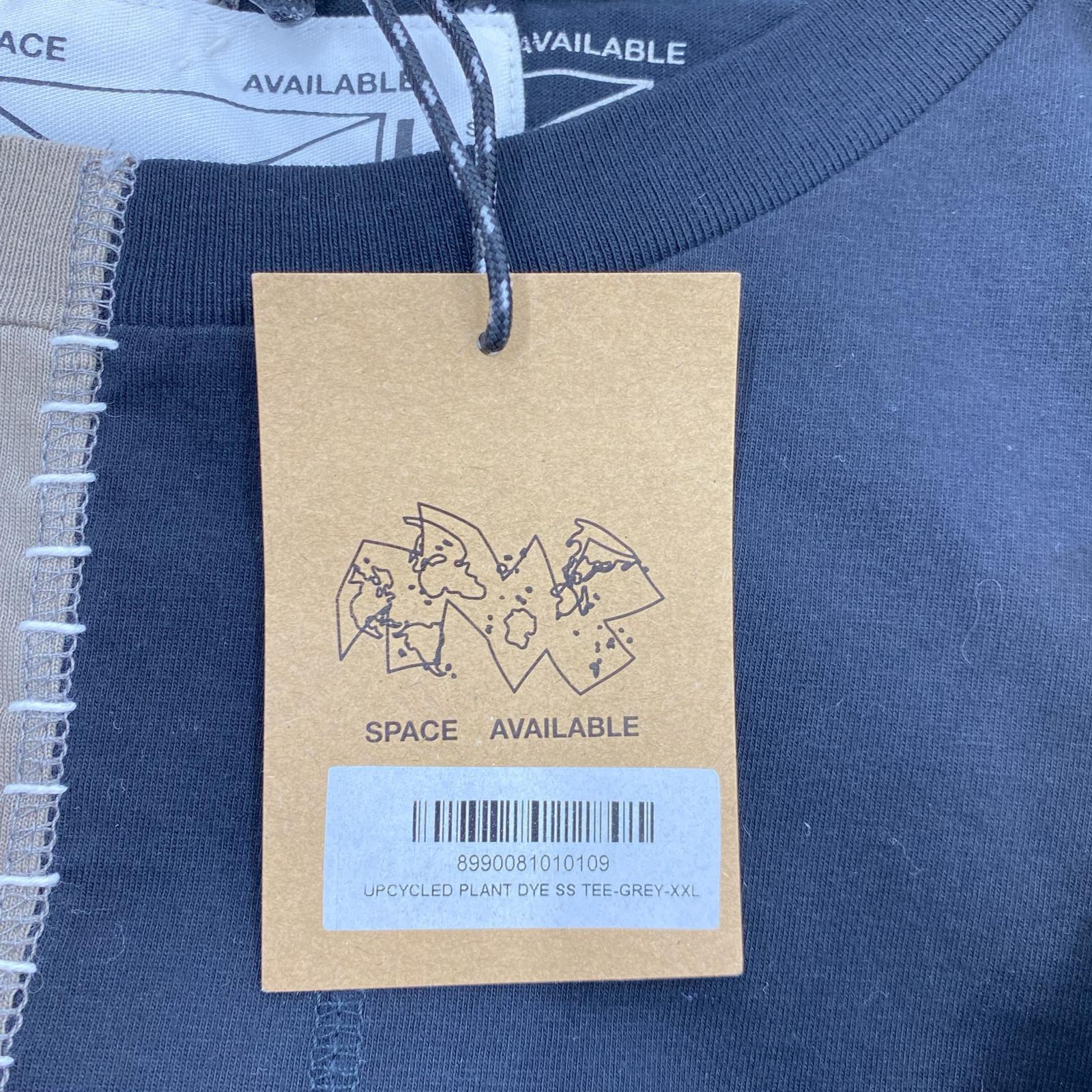半袖Ｔシャツ SPACE AVAILABLE アップサイクルプラントダイTEE　グレー グレー