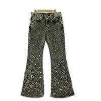 パンツ 24SS CRASHED BLACK MODERN DENIM FLARED TROUSERS (32) 32 ブラック