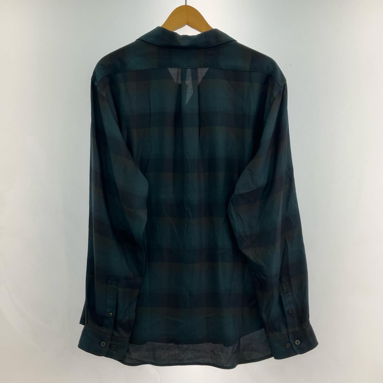 長袖シャツ PLAID OPEN COLLOR SHIRTS (2) 2 グリーン