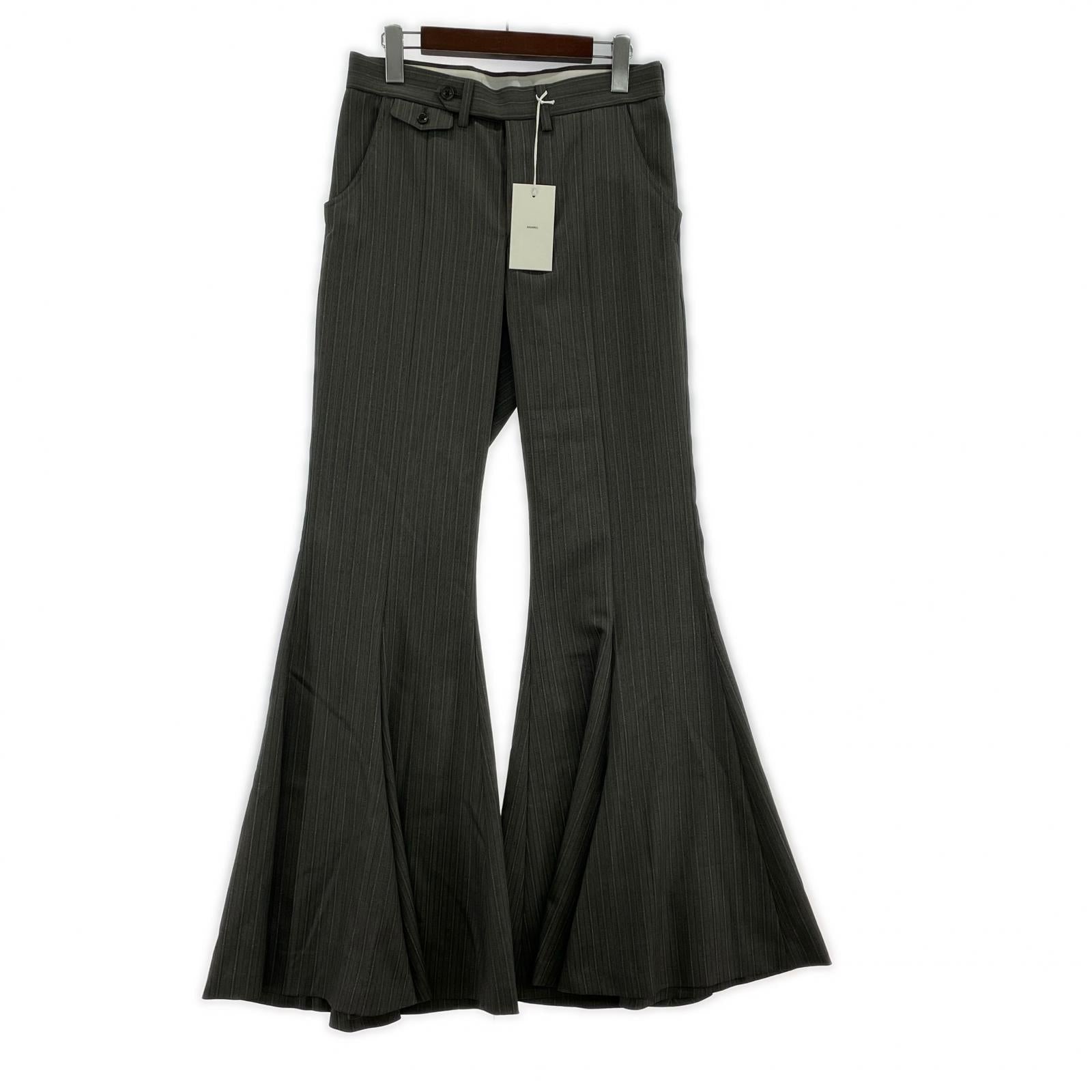 パンツ SUGARHILL SUMMER WOOL FLARED TROUSERS フレアスラックス 30 グレー 30 グレー
