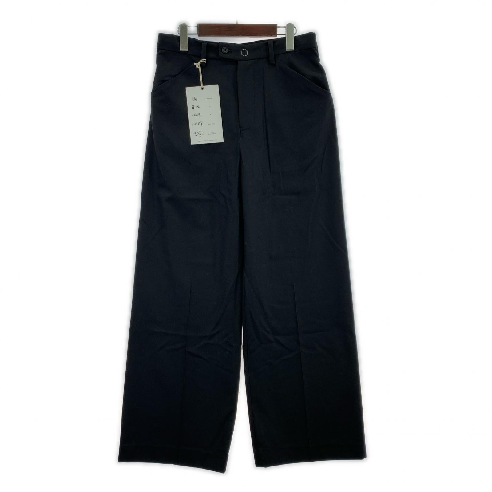 パンツ SUNSEA N.M THICKENED W/耳 STRAIGHT PANTS SUNSEA3167 黒 (3) タグ付き 3 ブラック