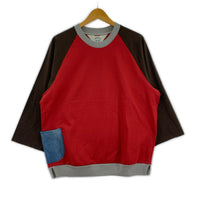 長袖Ｔシャツ SUNSEA CRAZY T 17A01 赤×茶 (3) タグ付き 3