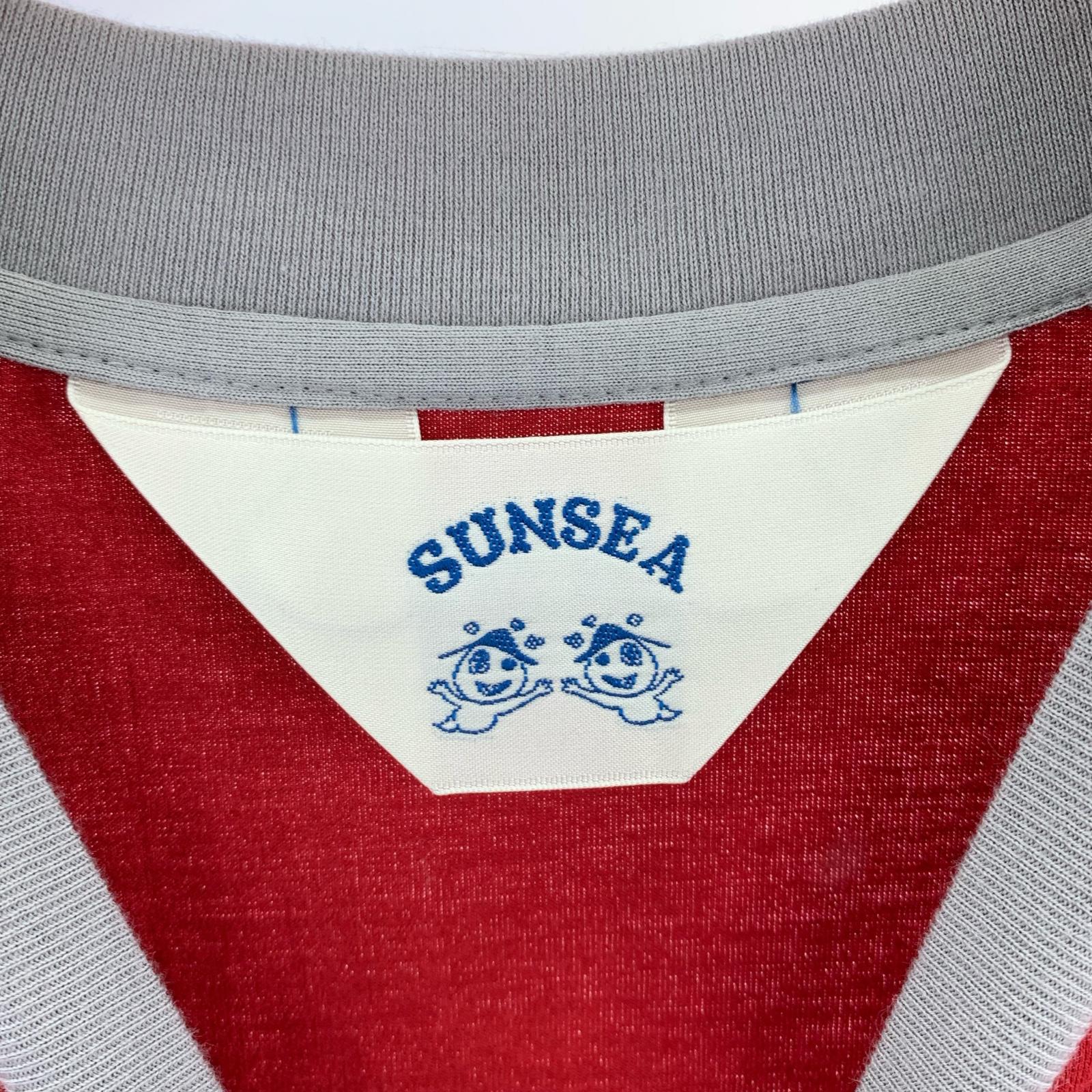 長袖Ｔシャツ SUNSEA CRAZY T 17A01 赤×茶 (3) タグ付き 3