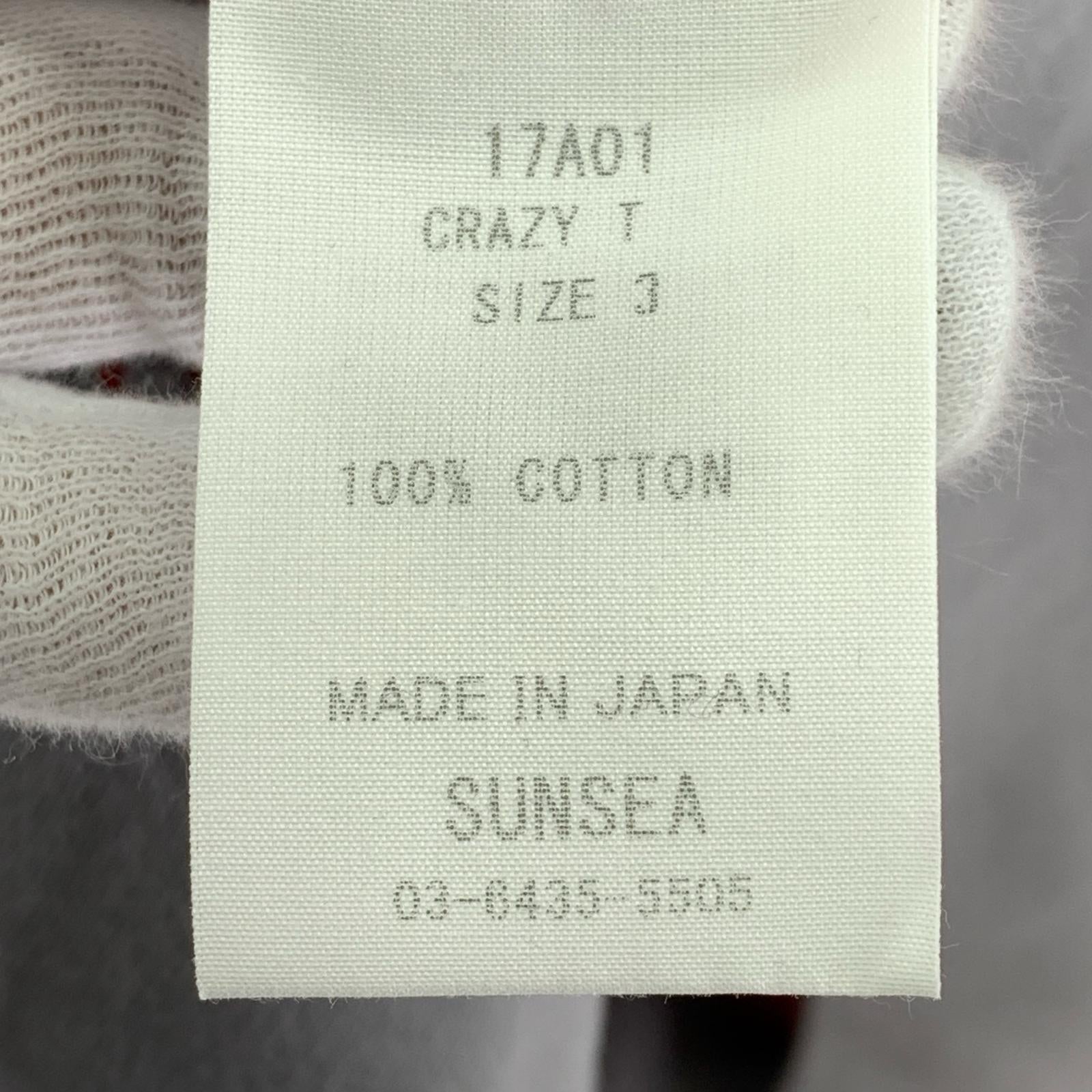 長袖Ｔシャツ SUNSEA CRAZY T 17A01 赤×茶 (3) タグ付き 3