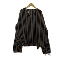 長袖Ｔシャツ SUNSEA シュリンケージ　Vネック　ストライプ 3