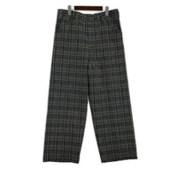 パンツ SUNSEA CHECK WIDE PANTS チェックワイドパンツ 2 グレー 2 グレー