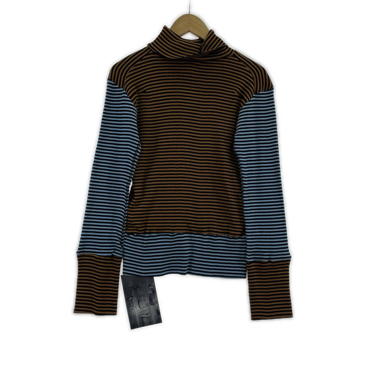 長袖Ｔシャツ 24SS/BORDER STRIPE TURTLE-T ﾎﾞｰﾀﾞｰ 青茶 (2) 2