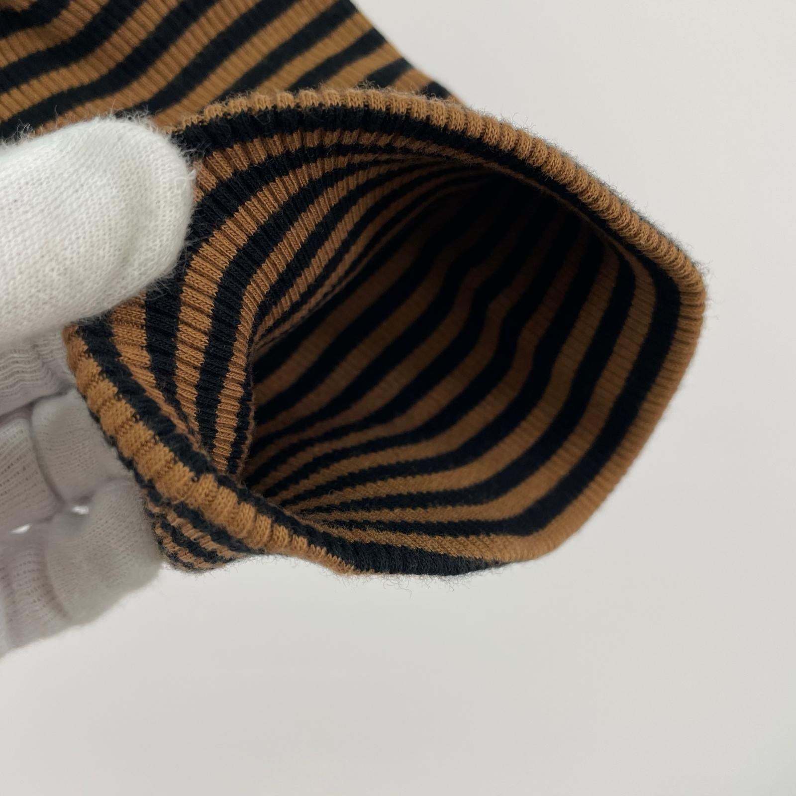 長袖Ｔシャツ SUNSEA BORDER STRIPE TURTLE-T タートルネックカットソー 2 ブラウン×ブルー 2