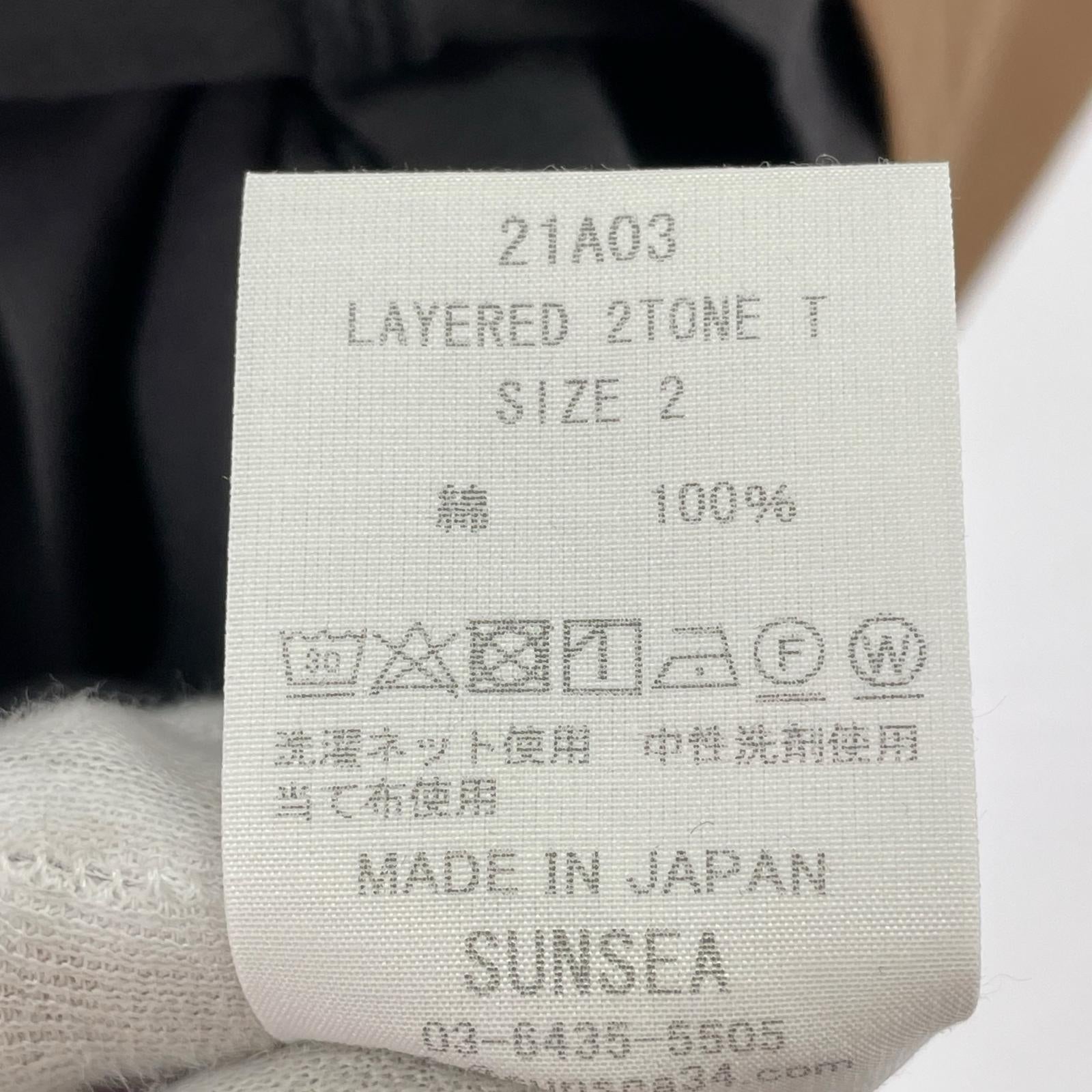 半袖Ｔシャツ LAYERED 2TONE T 2 2 ブラウン