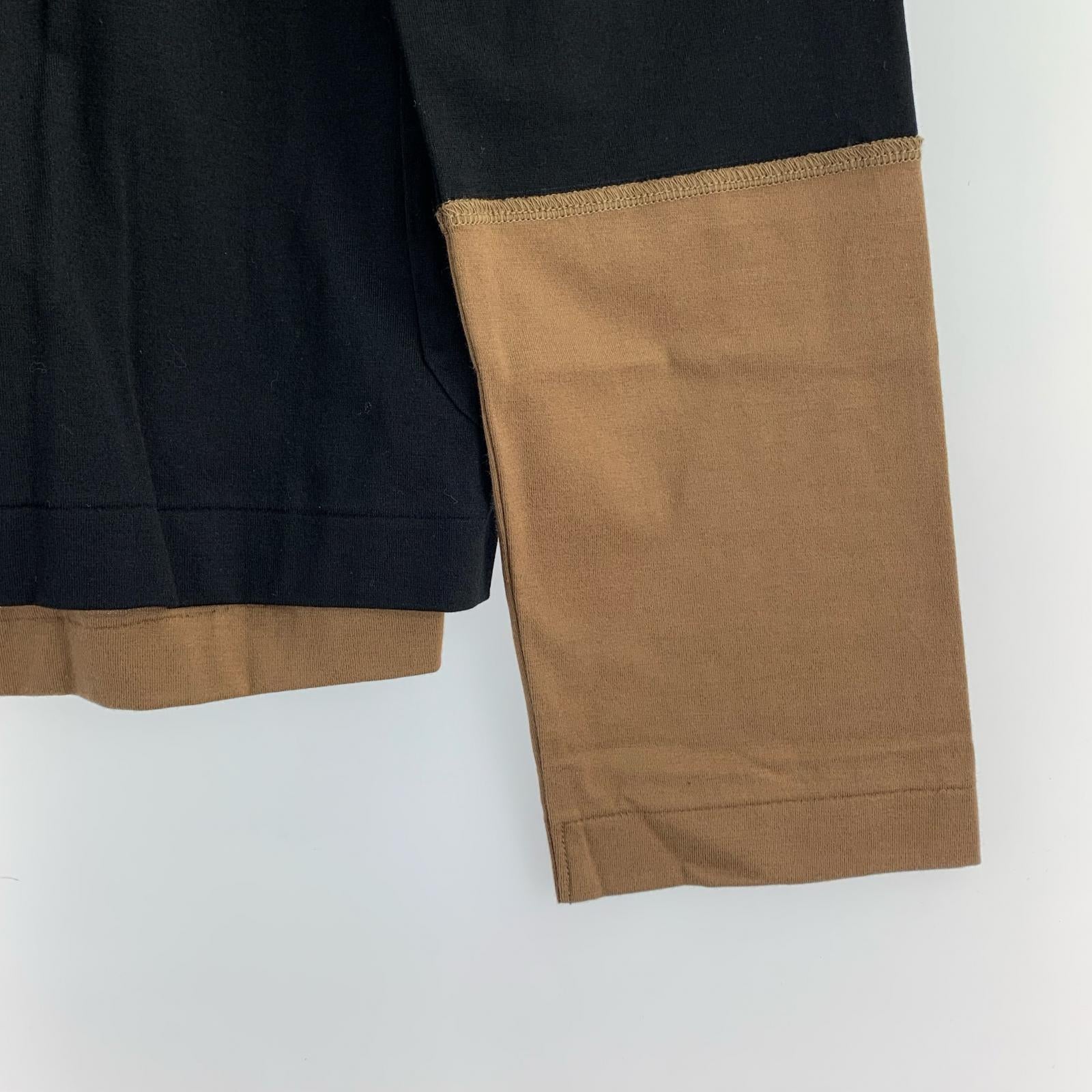半袖Ｔシャツ SUNSEA レイヤード 2トーンT ブラック