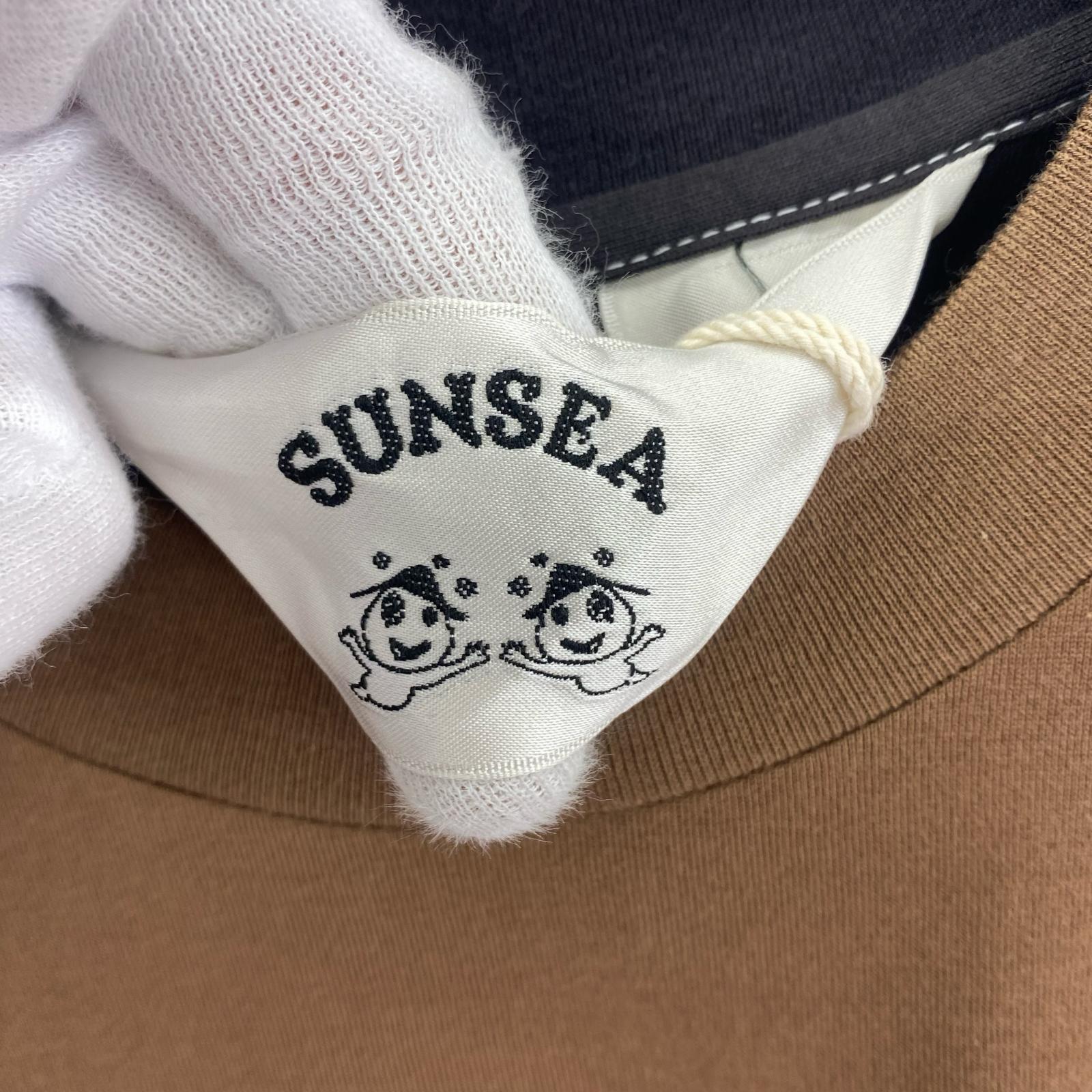 長袖Ｔシャツ SUNSEA LAYERD 2TONE T 21A03 モカ×チャコール (2) タグ付き 2 ブラウン