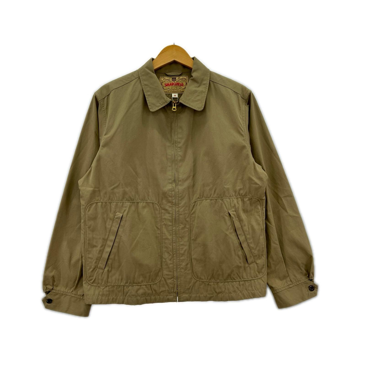 ジャケット SUGAR CANE COTTON WEATHER CLOTH SPORTS JACKET SC15293 ﾍﾞｰｼﾞｭ (38) 38 カーキ