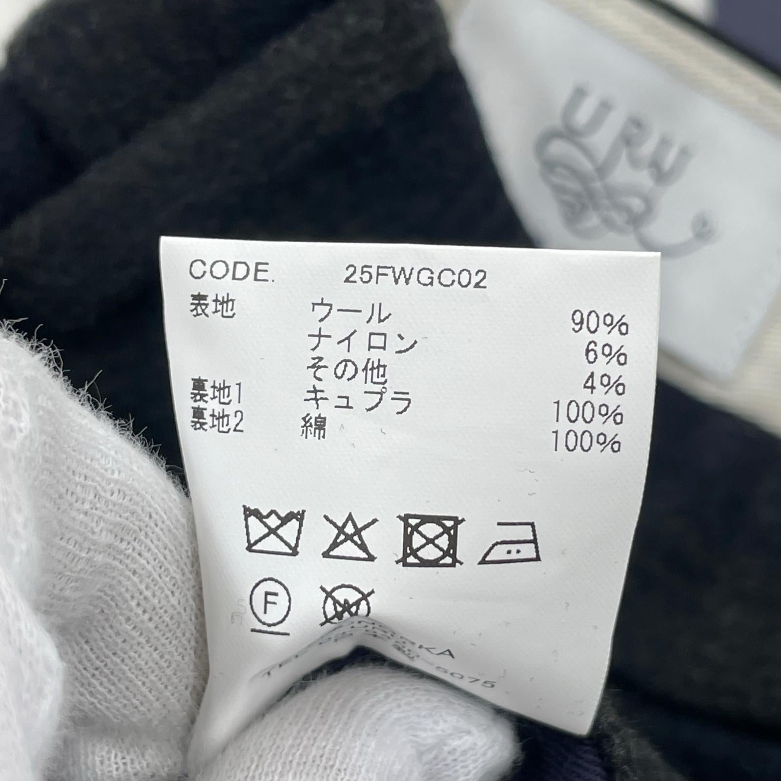パンツ 25AW WOOL GLENCHECK WIDE PANTS チェック 紺 (2) 2 ネイビー