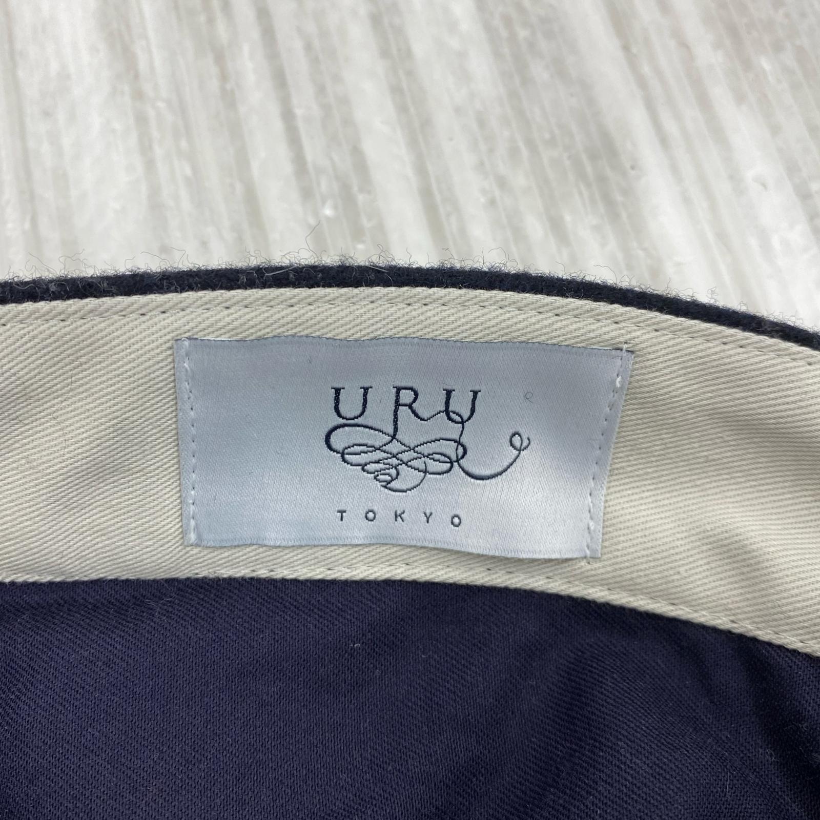 パンツ uru ウールグレンチェック　ワイドパンツ 2