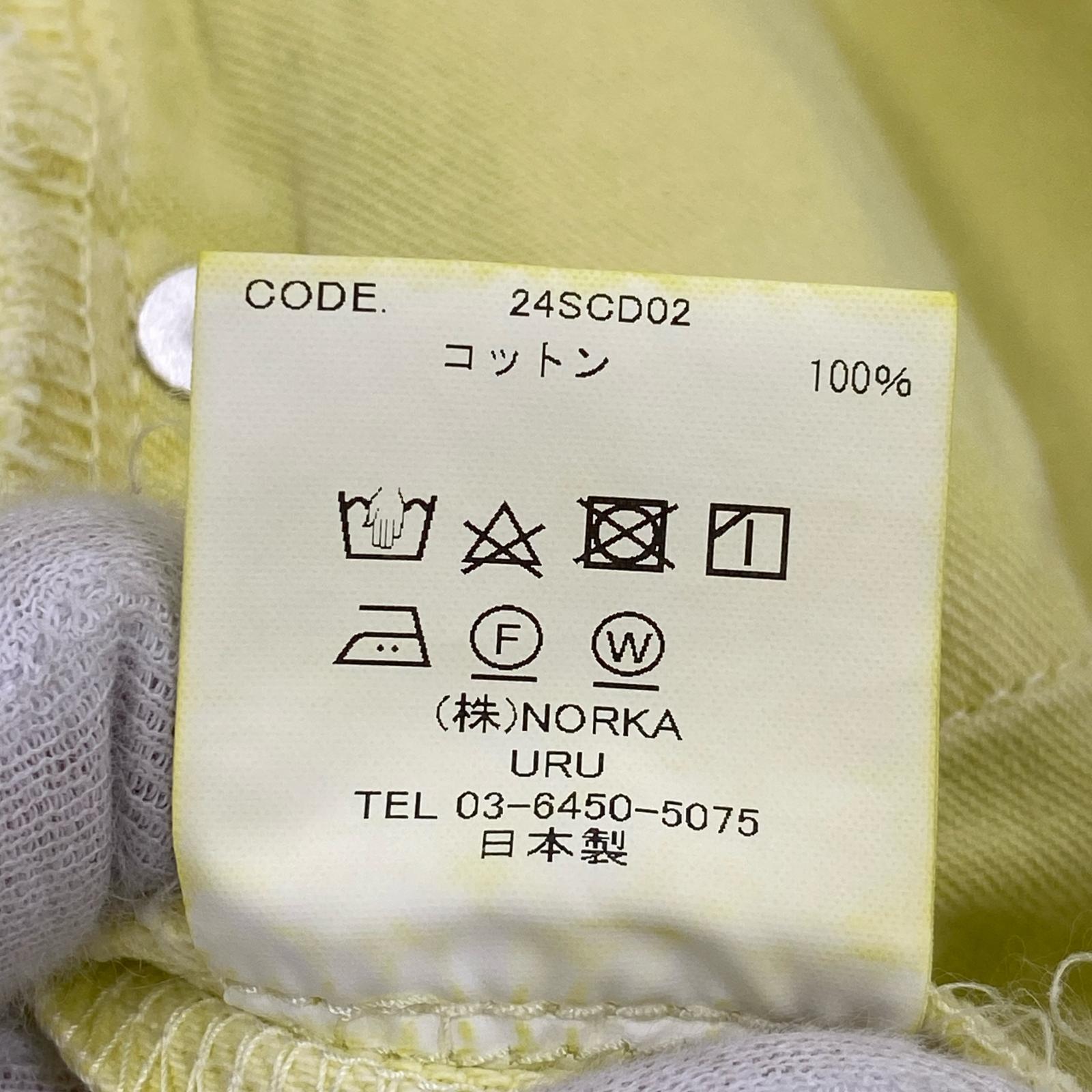 パンツ uru コットンデニム　デニムパンツ 2 イエロー