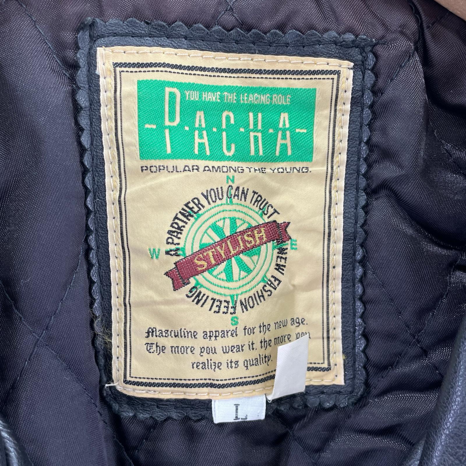 レザージャケット PACHA ライダース L ブラック