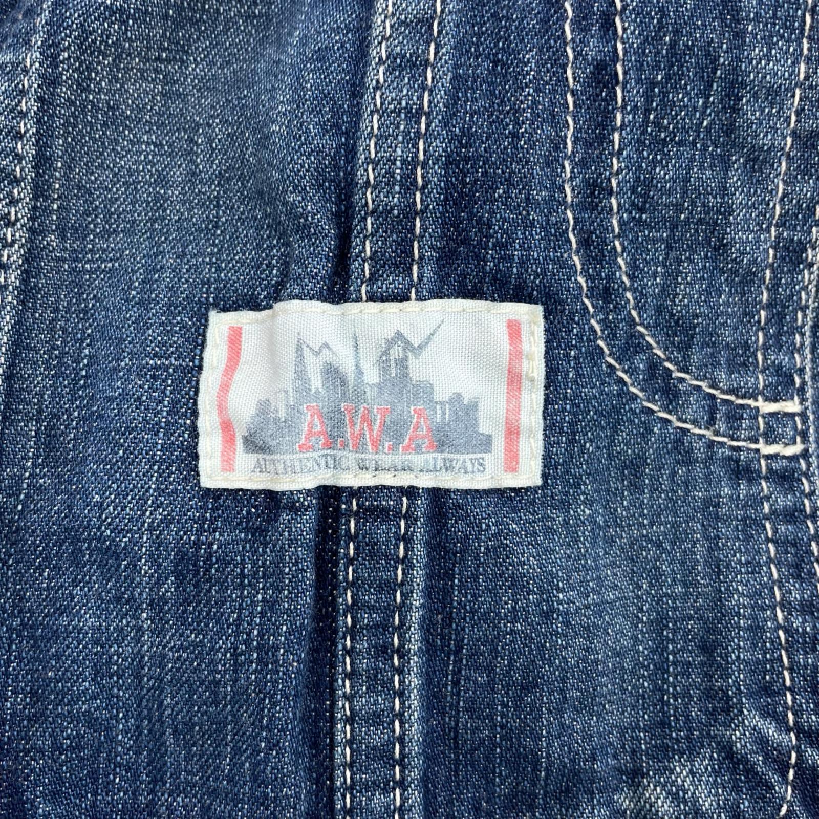オーバーオール A.W.A　デニムオーバーオール（34）