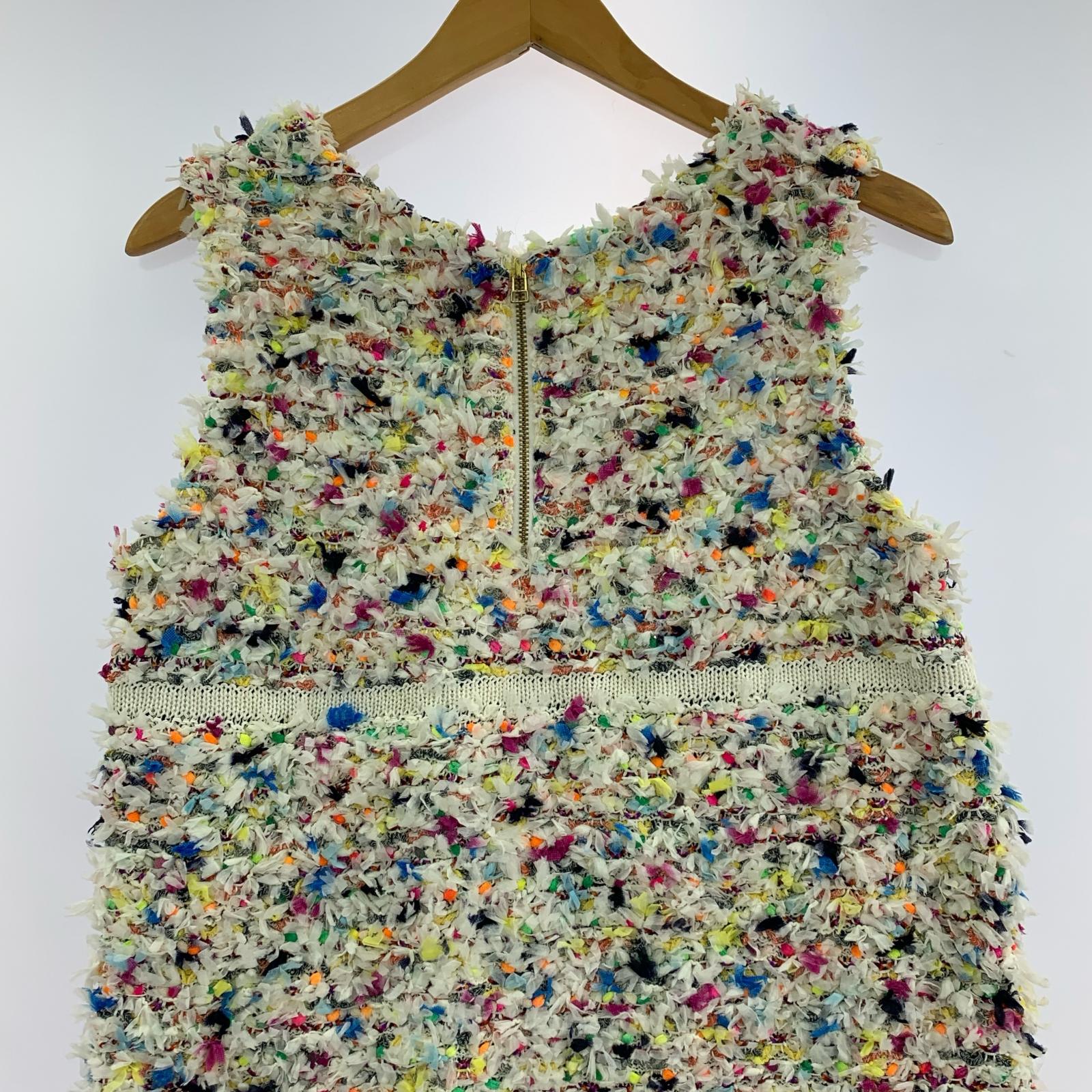 ワンピース spring paint tweed 36 ネイビー