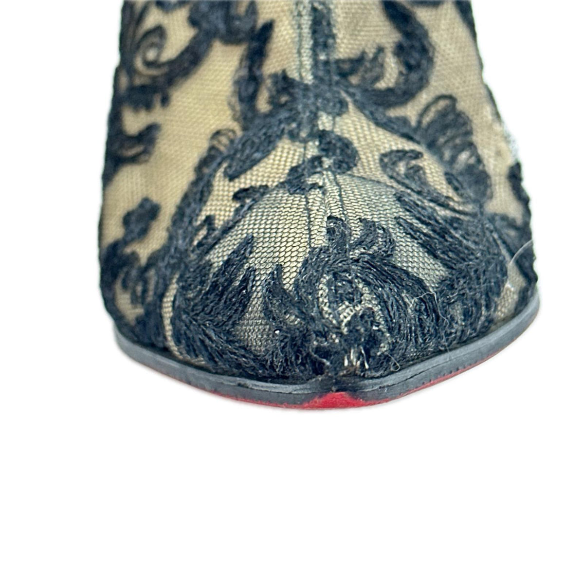 C.Louboutin/ﾚｰｽﾌﾞｰﾃｨ/BLK/35.5