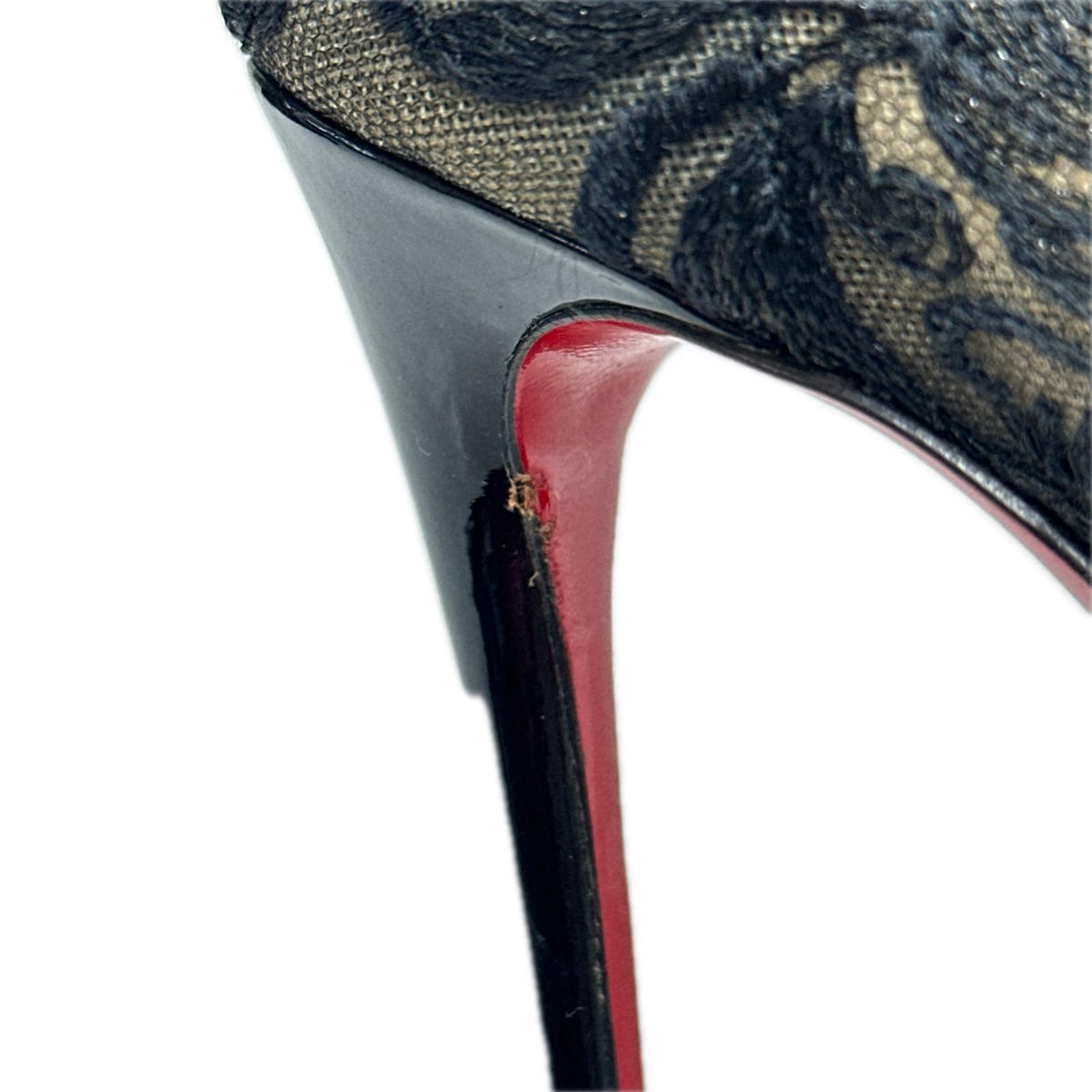 C.Louboutin/ﾚｰｽﾌﾞｰﾃｨ/BLK/35.5