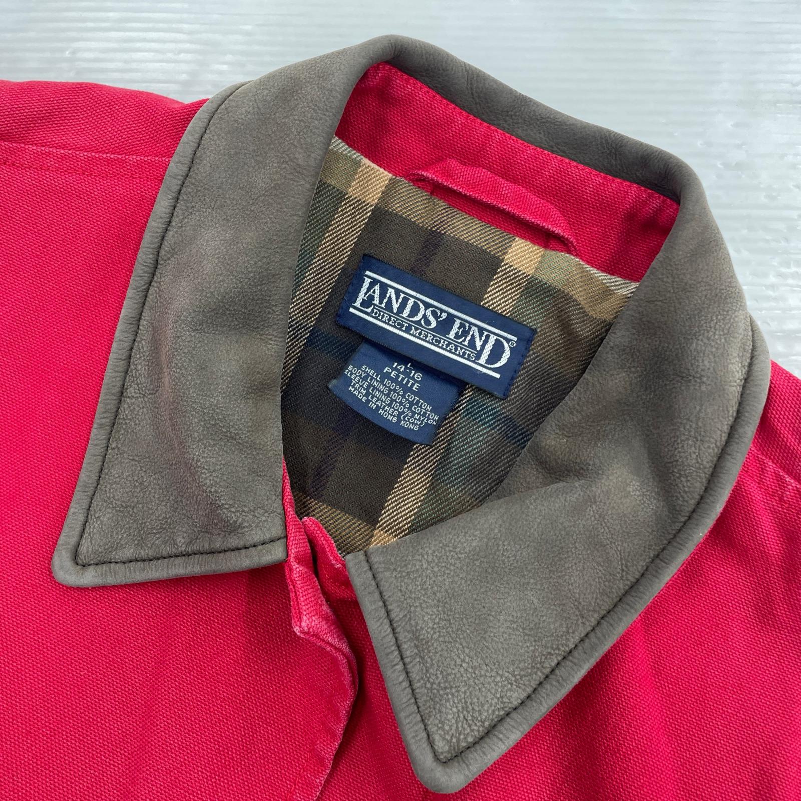 ジャケット LANDS' END 90s ハンティングジャケット/RED L レッド