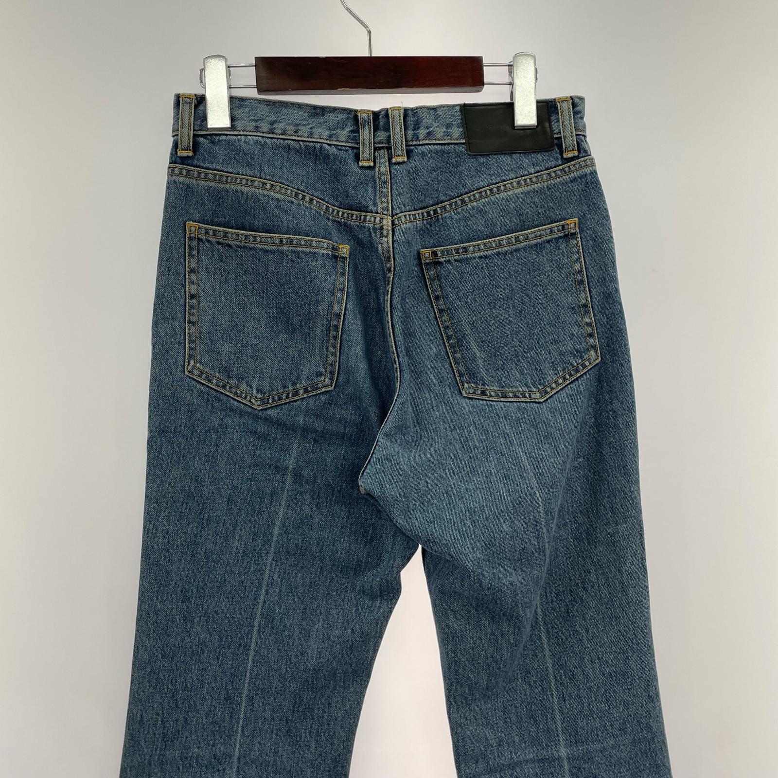 デニムパンツ WASHED DENIM WIDE PANTS（44） 44 ブルー