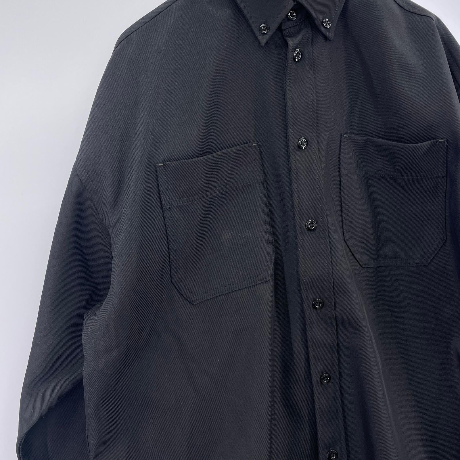 長袖シャツ TP BUTTON DOWN オーバーサイズ 黒 (M) M ブラック