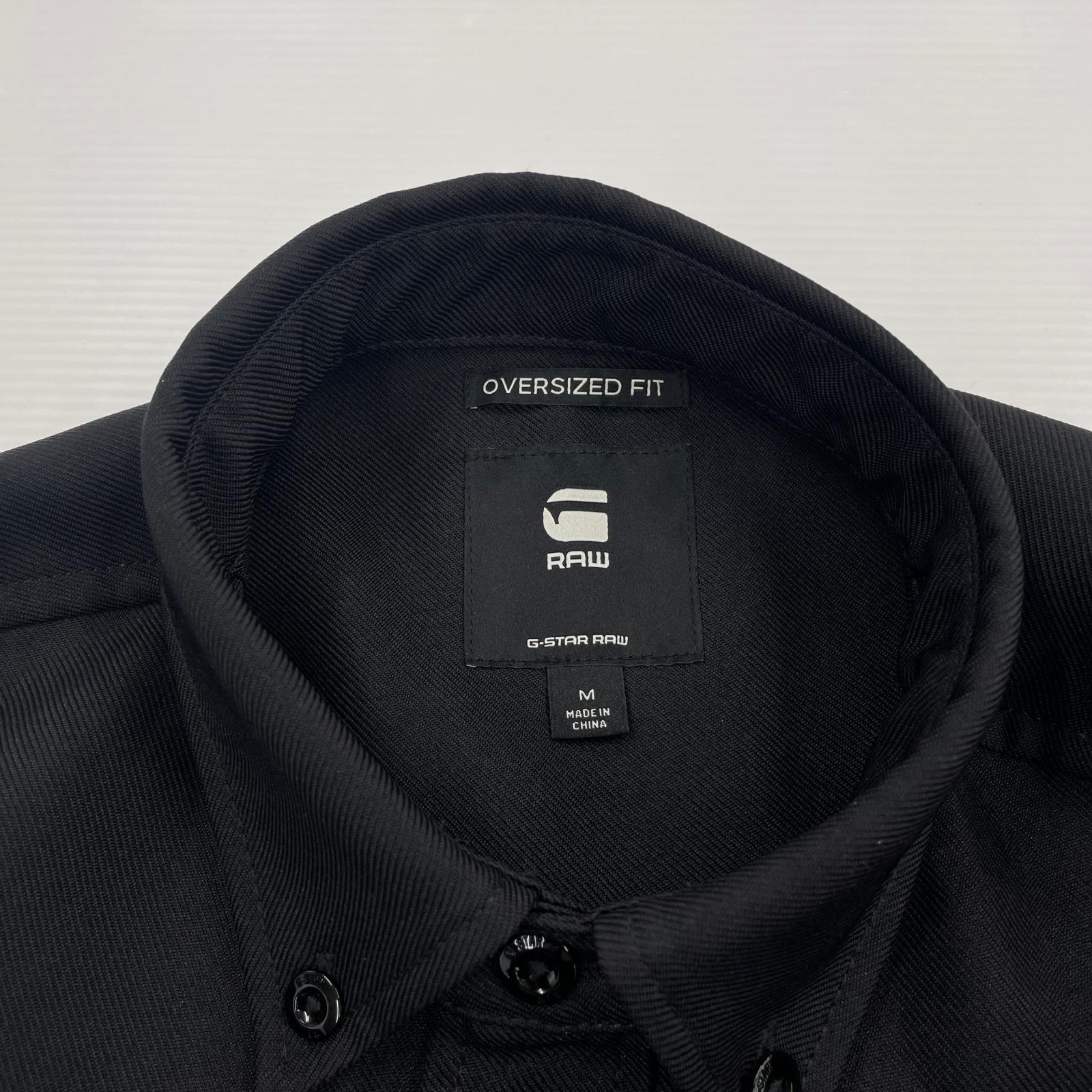 長袖シャツ TP BUTTON DOWN オーバーサイズ 黒 (M) M ブラック