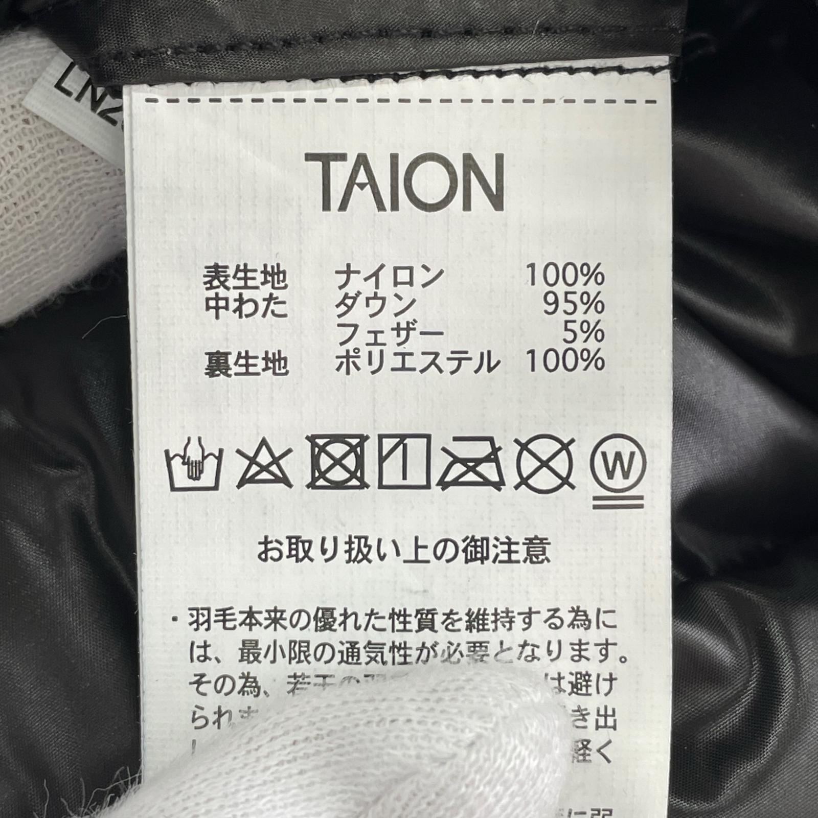 ダウンジャケット TAION 109BWPSH (L) L ブラック
