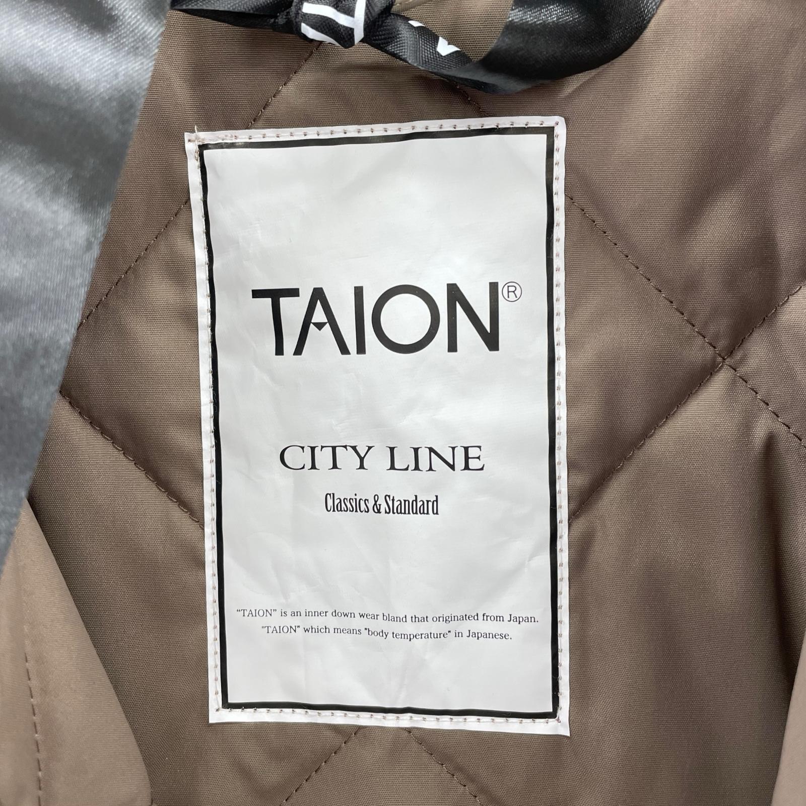 ダウンジャケット TAION CITY LINE LONG (L) L ベージュ