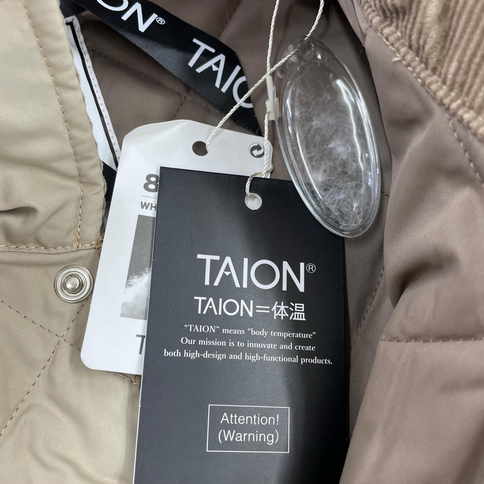 ダウンジャケット TAION CITY LINE LONG (L) L ベージュ